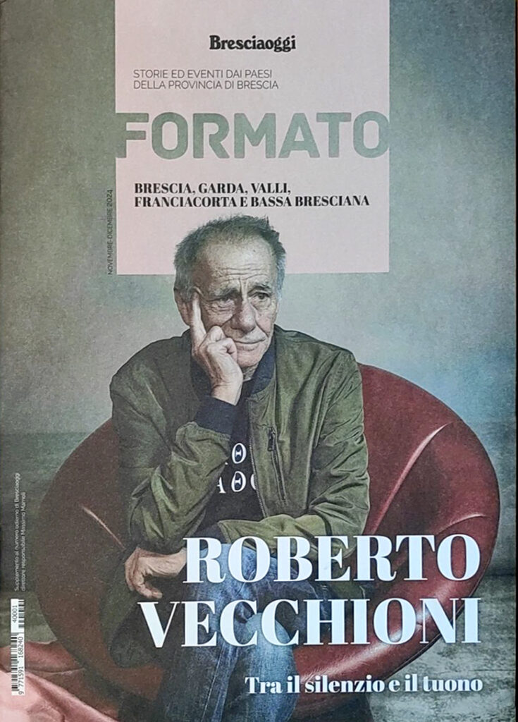 Roberto Vecchioni copertina rivista formato Bresciaoggi