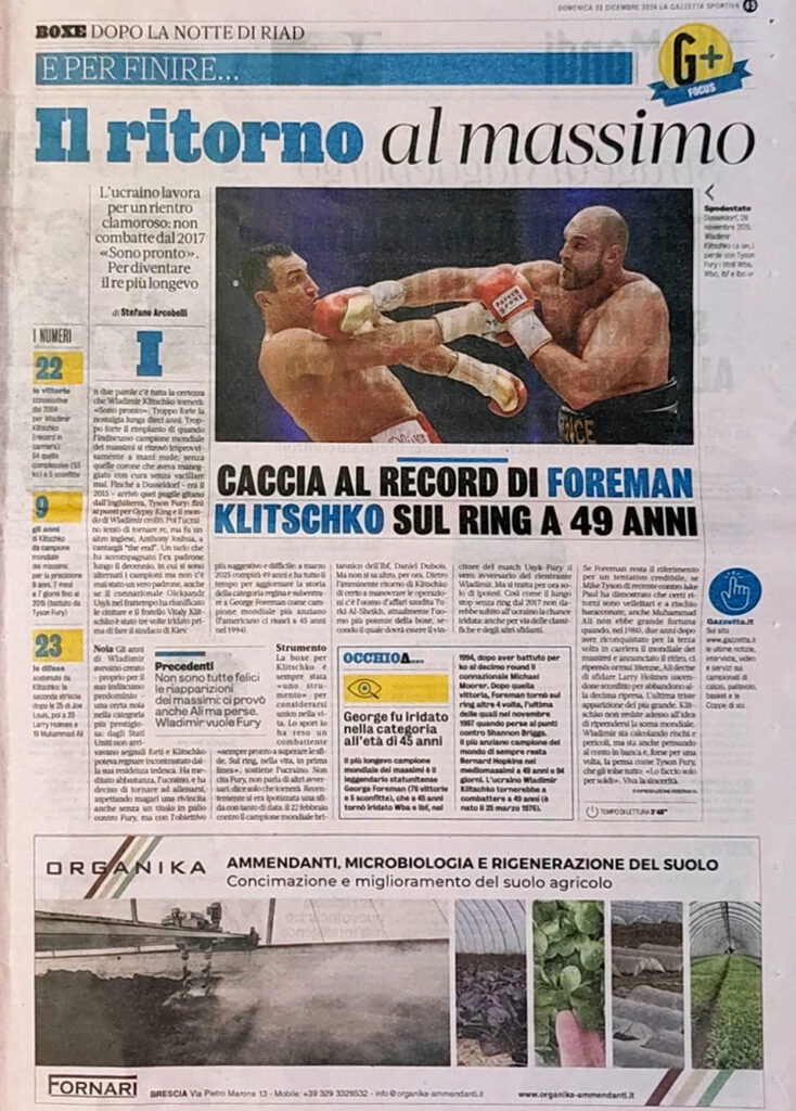 Pubblicazione Organika Ammendanti Gazzetta dello Sport